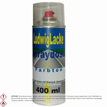 400ml Autolack Spraydose Gris Grafito (Farbcode: ACKZB) für ihren Citroen und 400ml Klarlackspray von Ludwiglacke.