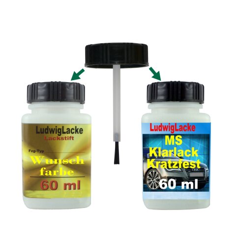 Lackstift Set je 60 ml Autolack & Klarlack für Citroen in Grilyne KNAC