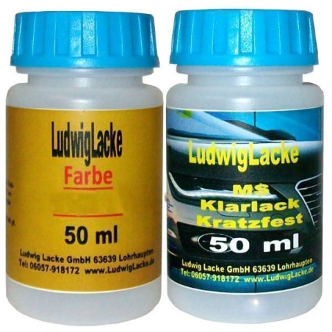 Lackstift Set je 60 ml Autolack & Klarlack für Fiat in Ardesia 681