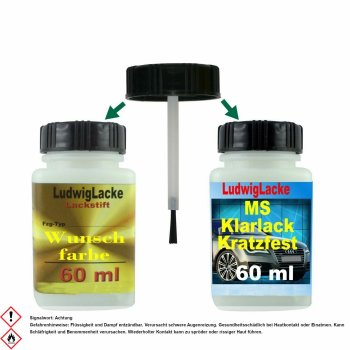 Lackstift Set je 60 ml Autolack & Klarlack für...