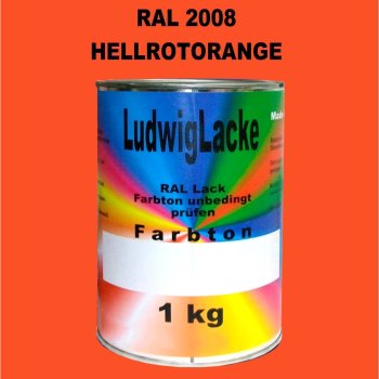 RAL 2008 Hellrotorange glänzend 1 kg