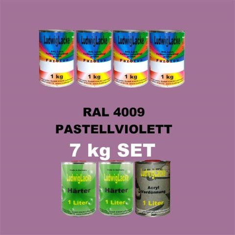 RAL 4009 MATT Autolack SET 7 kg incl. Härter und Acrylverdünnung
