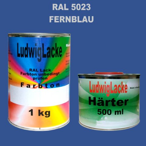 RAL 5023 1,5 kg SET Matt Autolack Qualität incl. 0,5 ltr. Härter