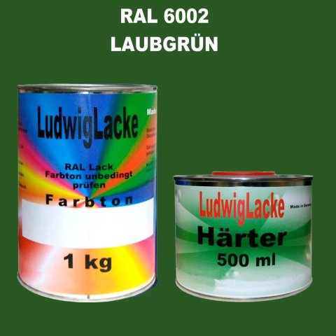 RAL 6002 1,5 kg SET Matt Autolack Qualität incl. 0,5 ltr. Härter