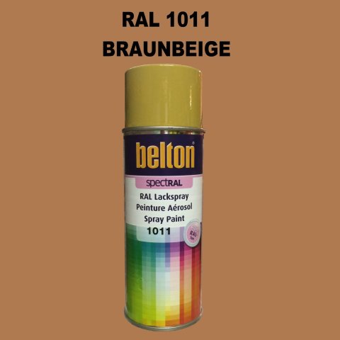 1 Stück Belton RAL 1011 Braunbeige Spraydose 400ml Glänzend