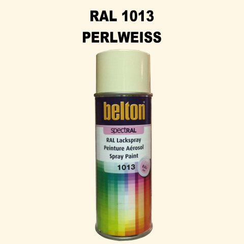 1 Stück Belton RAL 1013 Perlweiss Spraydose 400ml Glänzend