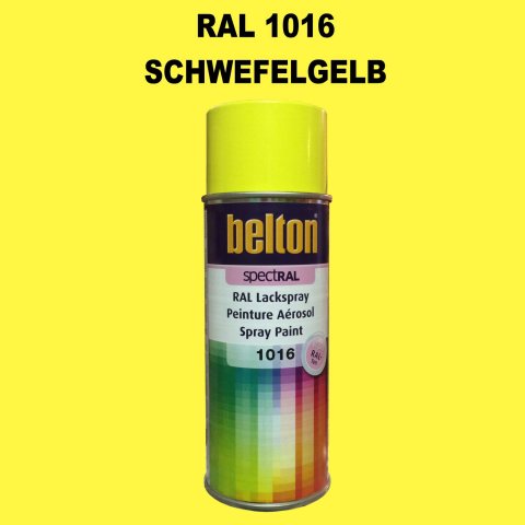 1 Stück Belton RAL 1016 Schwefelgelb Spraydose 400ml Glänzend