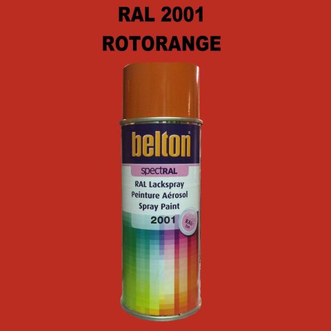 1 Stück Belton RAL 2001 Rotorange Spraydose 400ml Glänzend