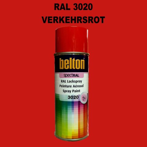 1 Stück Belton RAL 3020 Verkehrsrot Spraydose 400ml Glänzend