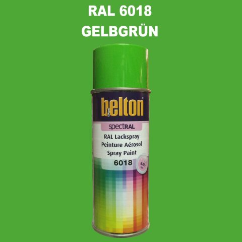 1 Stück Belton RAL 6018 Gelbgrün Spraydose 400ml Glänzend