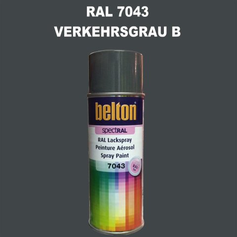 1 Stück Belton RAL 7043 Verkehrsgrau B Spraydose 400ml Glänzend
