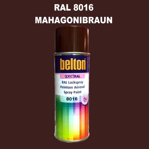 1 Stück Belton RAL 8016 Mahagonibraun Spraydose 400ml Glänzend