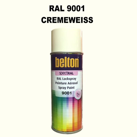 1 Stück Belton RAL 9001 Cremeweiß Spraydose 400ml Glänzend