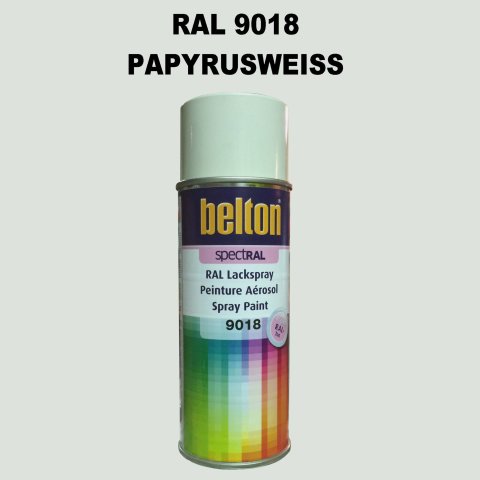 1 Stück Belton RAL 9018 Papyrusweiß Spraydose 400ml Glänzend