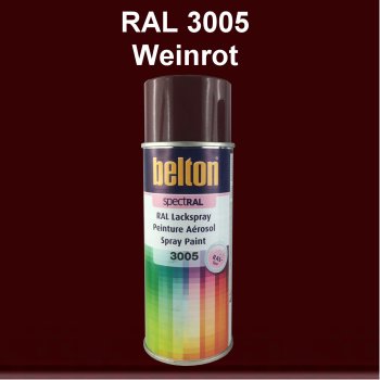 1 Stück Belton RAL 3005 Weinrot Spraydose 400ml...