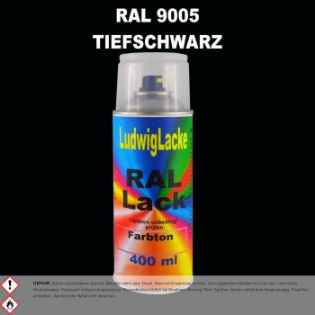 RAL 9005 Tiefschwarz Glänzend in 400ml 1K Spraydose