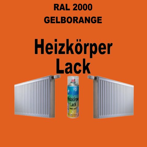 Heizkörperlack Spray RAL 2000 GELBORANGE 400 ml