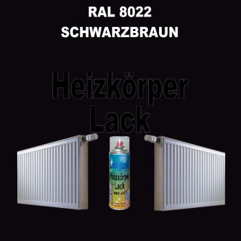 Heizkörperlack Spray RAL 8022 SCHWARZBRAUN 400 ml