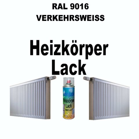 Heizkörperlack Spray RAL 9016 VERKEHRSWEISS 400 ml