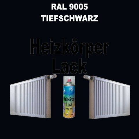 Heizkörperlack Spray RAL 9005 TIEFSCHWARZ MATT 400 ml