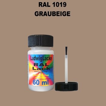 RAL 1019 Graubeige Lackstift 60ml mit Pinsel