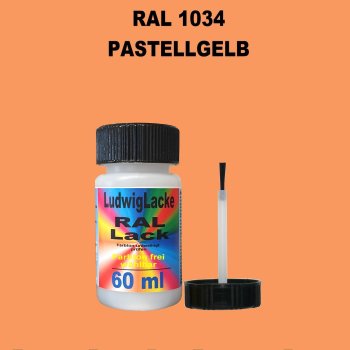 RAL 1034 Pastellgelb Lackstift 60ml mit Pinsel