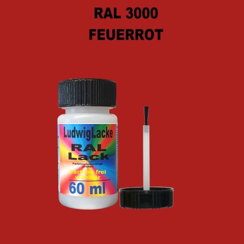 RAL 3000 Feuerrot Lackstift 60ml mit Pinsel