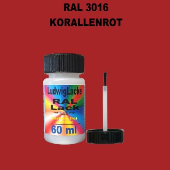 RAL 3016 Korallenrot Lackstift 60ml mit Pinsel