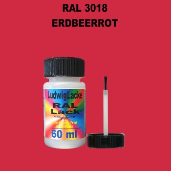 RAL 3018 Erdbeerrot Lackstift 60ml mit Pinsel