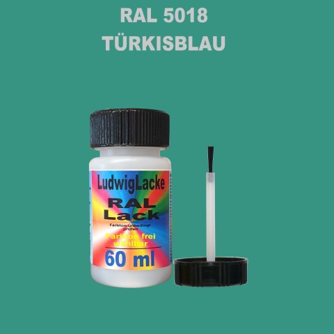 RAL 5018 Türkisblau Lackstift 60ml mit Pinsel
