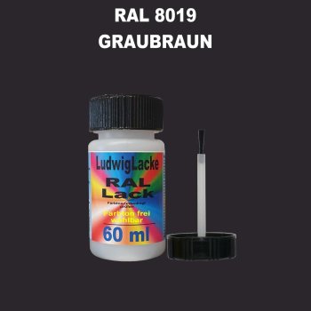 RAL 8019 Graubraun Lackstift 60ml mit Pinsel