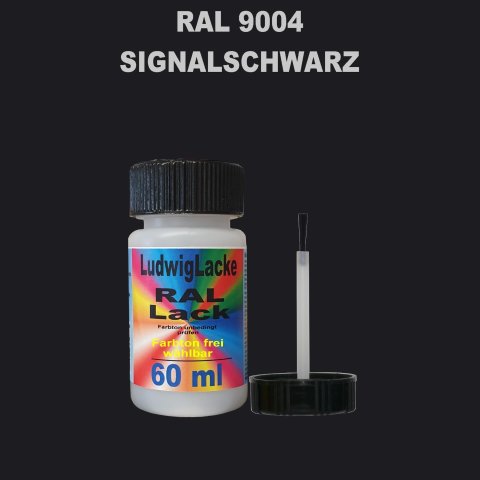 RAL 9004 Signalschwarz Lackstift 60ml mit Pinsel