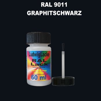 RAL 9011 Graphitschwarz Lackstift 60ml mit Pinsel