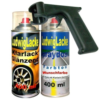 Sprayset Audi Minervablau W6 400ml Lack+400ml Klarlack +...