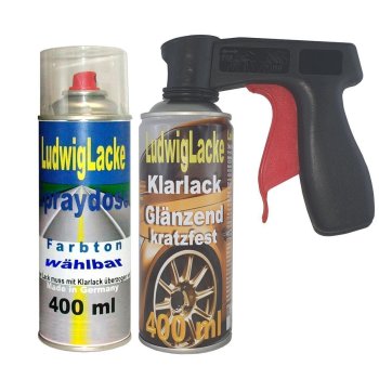 Ludwig Lacke Spray Set für VW Achatgrau LY7L + Griff