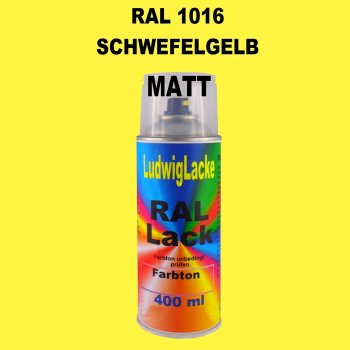 RAL 1016 SCHWEFELGELB Matt 400 ml 1K Spray
