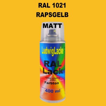 RAL 1021 RAPSGELB Matt 400 ml 1K Spray