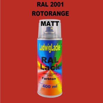 RAL 2001 ROTORANGE Matt 400 ml 1K Spray