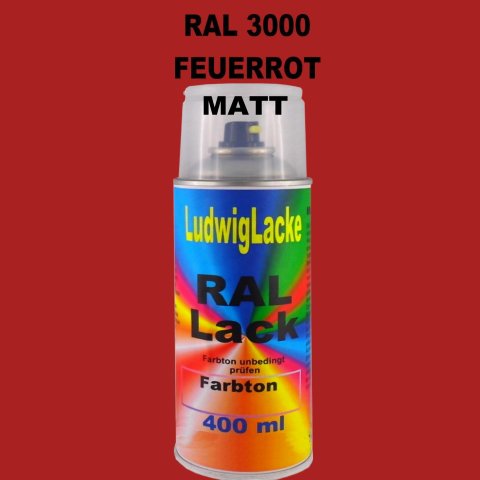 RAL 3000 Feuerrot Matt 400 ml 1K Spray