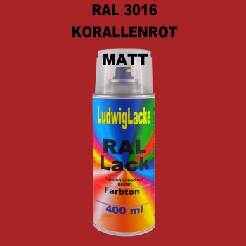 RAL 3016 KORALLENROT Matt 400 ml 1K Spray