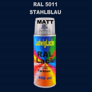 RAL 5011 STAHLBLAU Matt 400 ml 1K Spray
