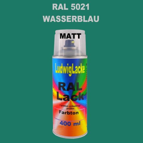 RAL 5021 Wasserblau Matt 400 ml 1K Spray