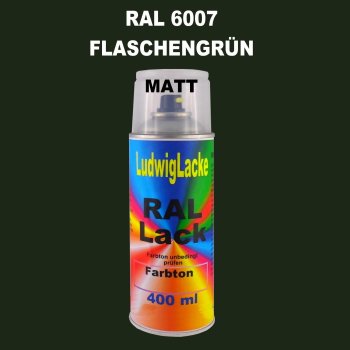 RAL 6007 FlaschenGrün Matt 400 ml 1K Spray