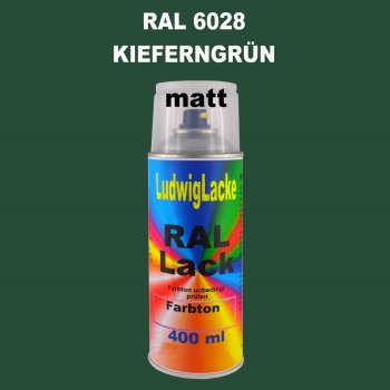 RAL 6028 KIEFERNGRÜN Matt 400 ml 1K Spray