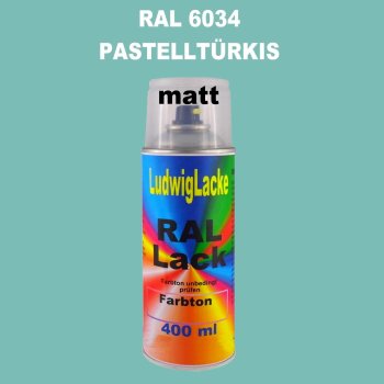 RAL 6034 PastellTürkis Matt 400 ml 1K Spray