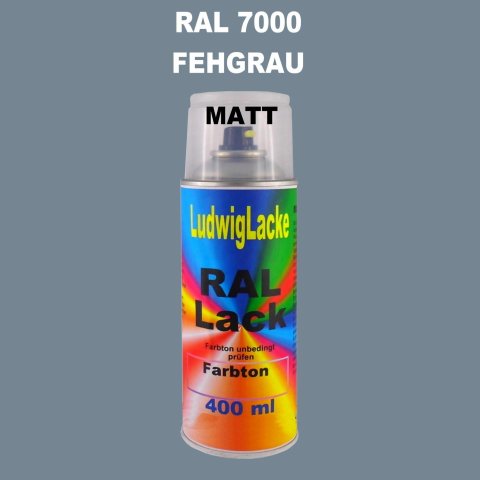 RAL 7000 Fehgrau Matt 400 ml 1K Spray