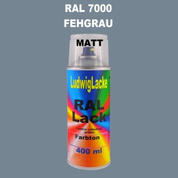 RAL 7000 Fehgrau Matt 400 ml 1K Spray