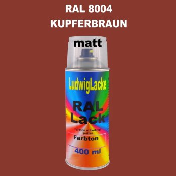 RAL 8004 KUPFERBRAUN Matt 400 ml 1K Spray