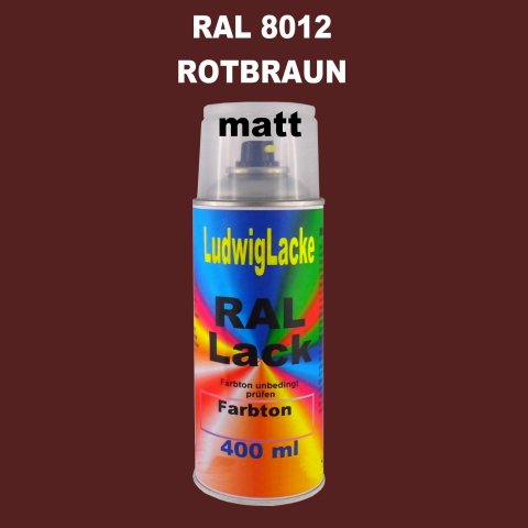 RAL 8012 ROTBRAUN Matt 400 ml 1K Spray