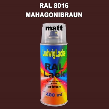RAL 8016 MAHAGONIBRAUN Matt 400 ml 1K Spray